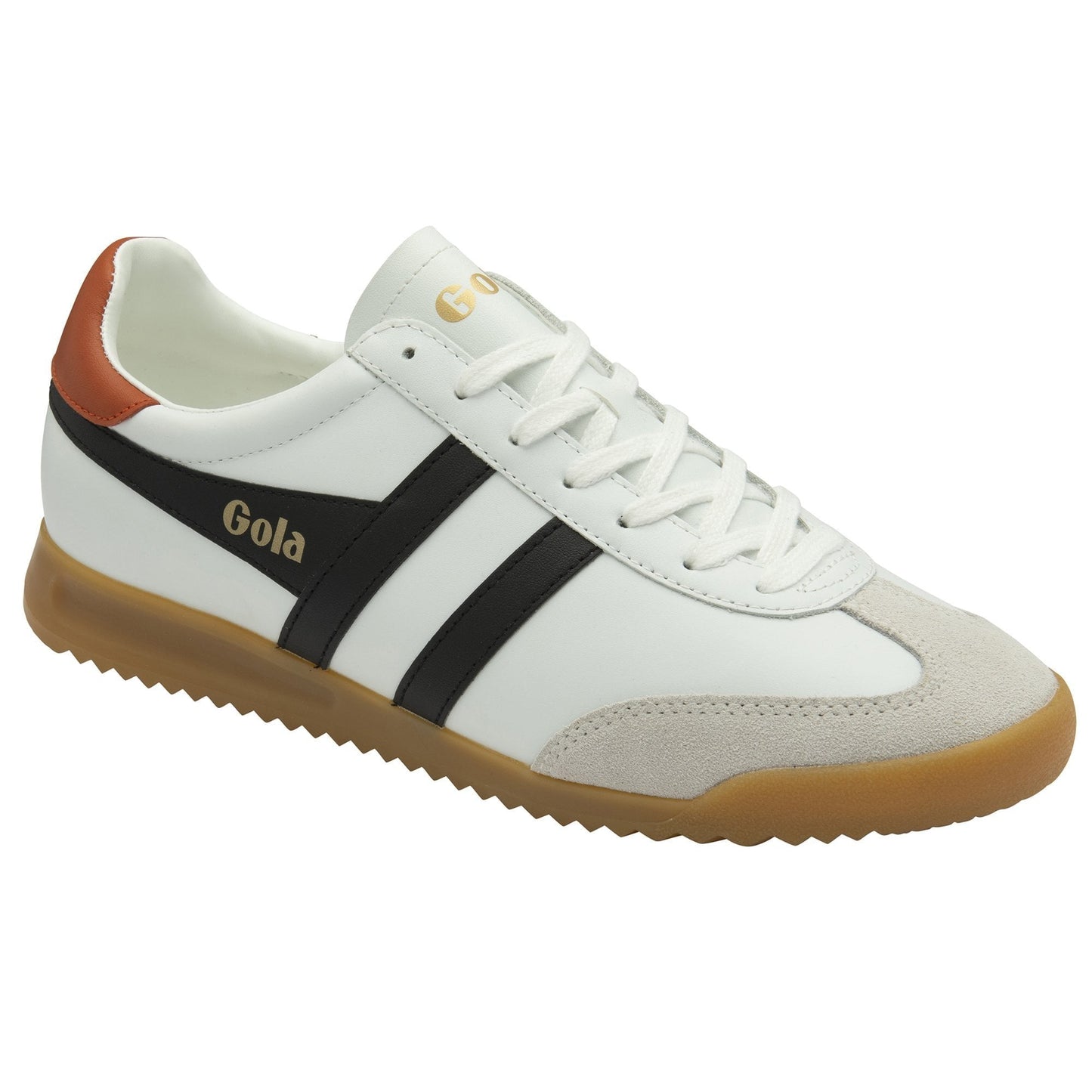 White/Black/Moody Orange - Men's Torpedo Leather Sneakers