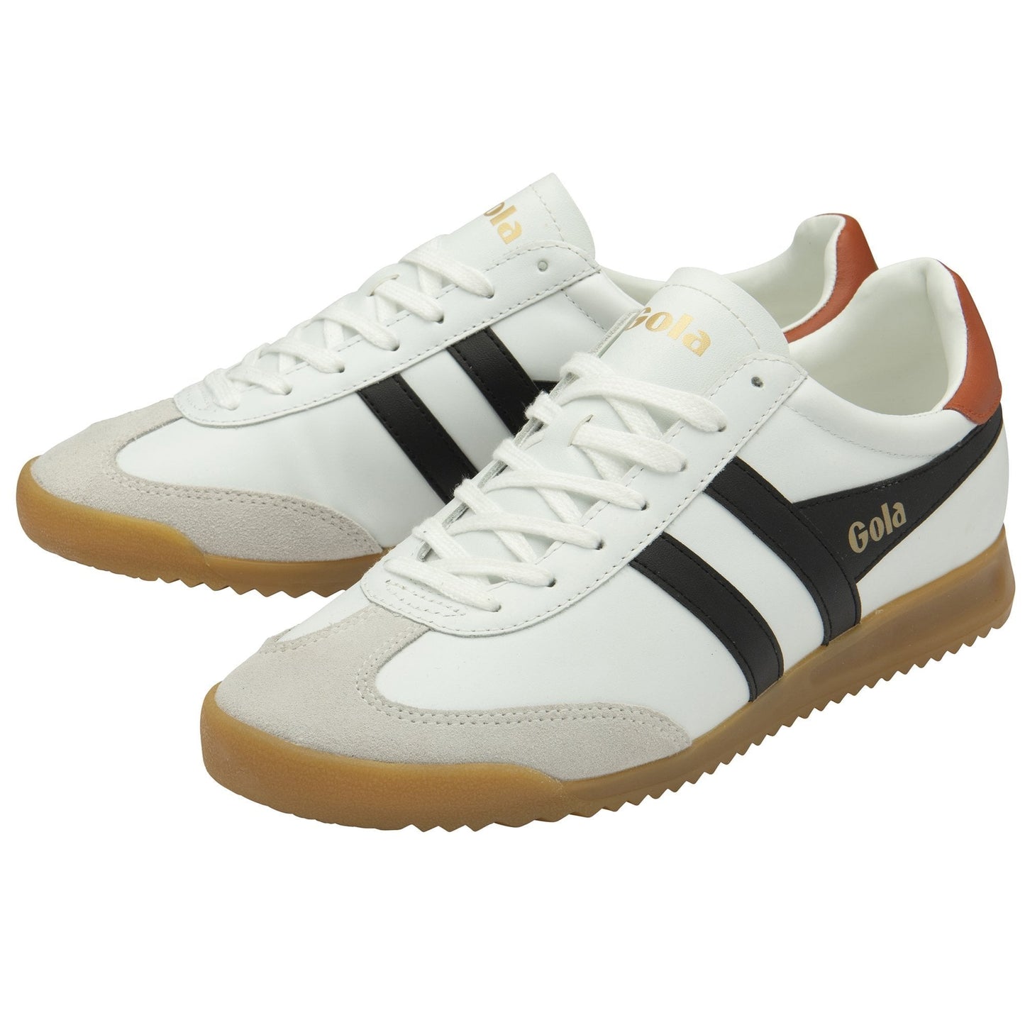 White/Black/Moody Orange - Men's Torpedo Leather Sneakers