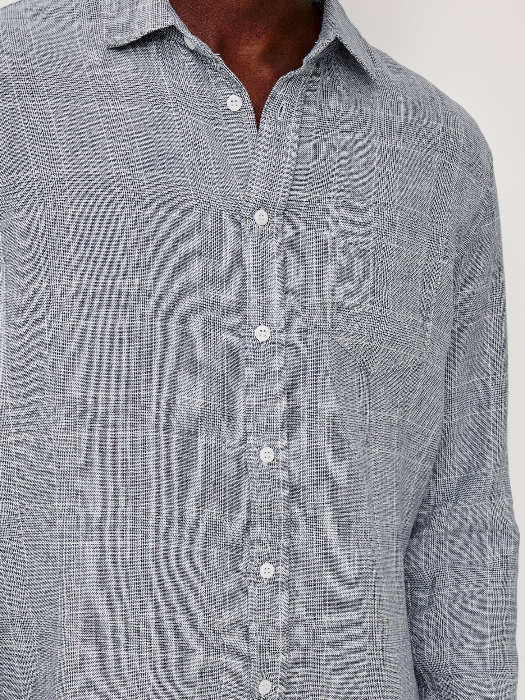 Navy white - Gracy BD LS  Shirt