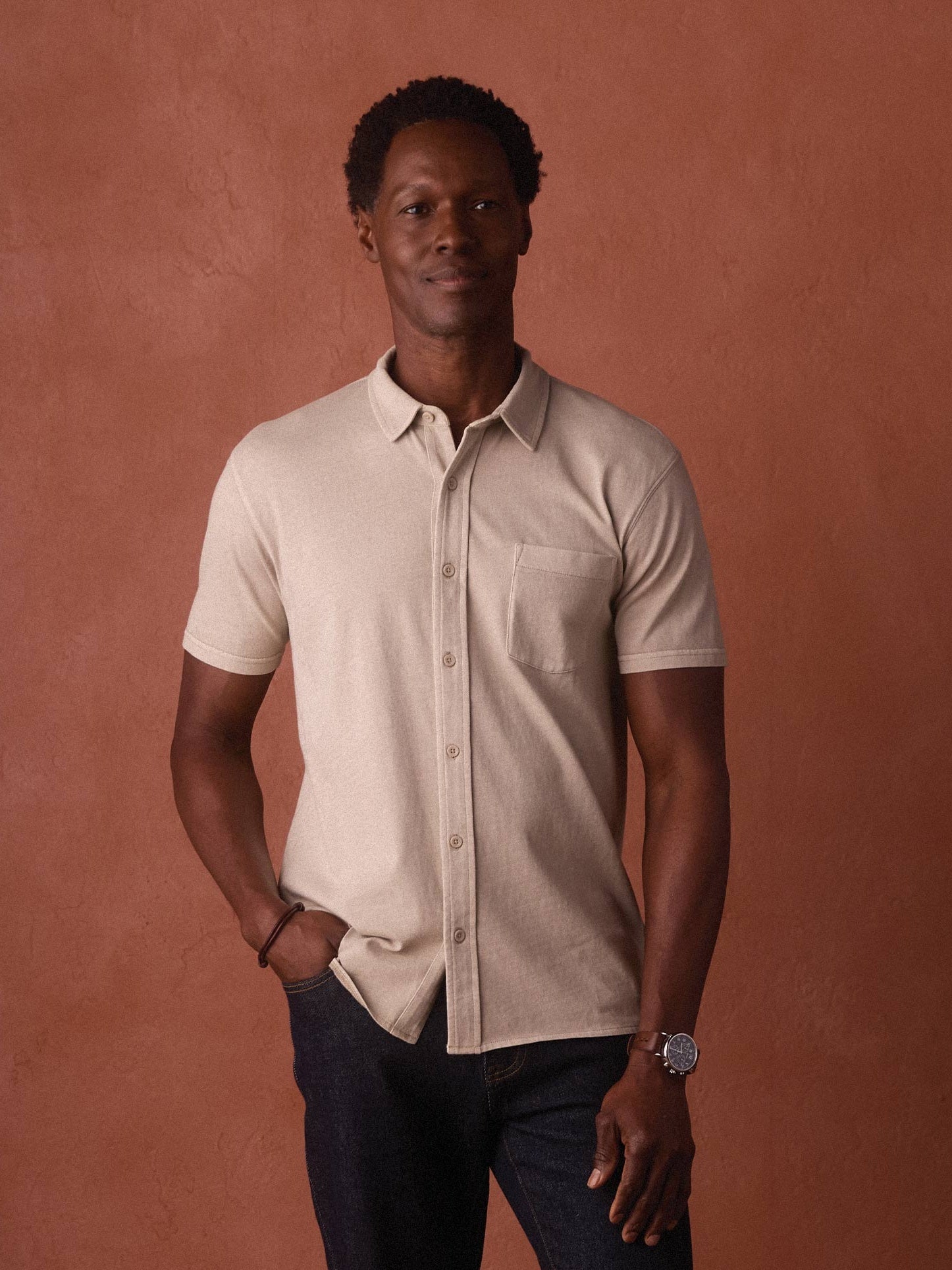Pumice - Normal Jersey SS Button Up