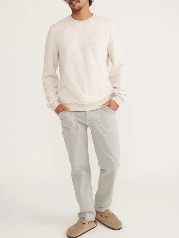 Dark Oat Heather - Corbet Quilted Crewneck