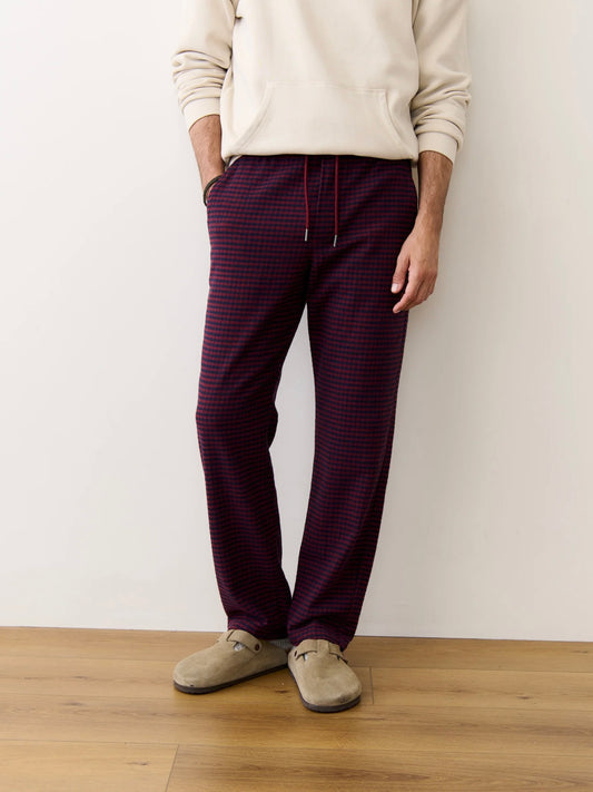 Maroon/Navy Gingham - Chalet Loung Pant