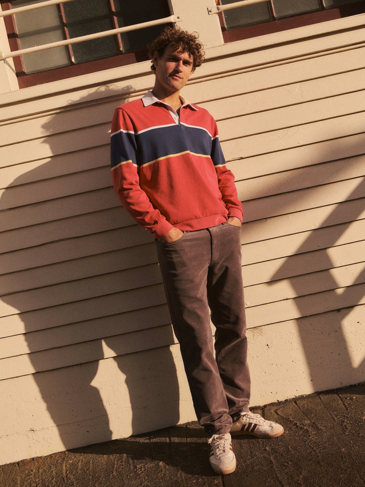Garnet Rose - Sueded Rugby Polo