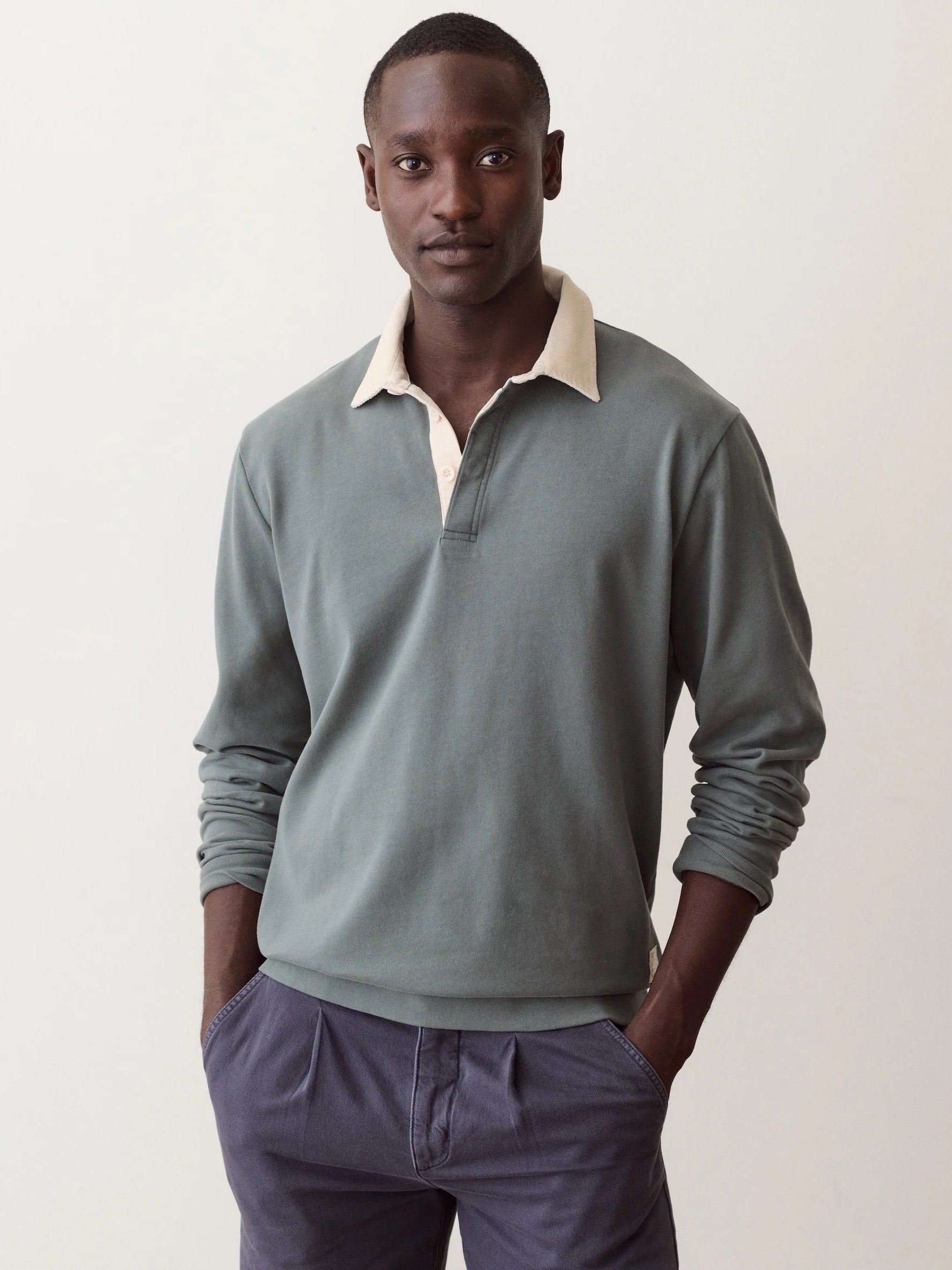 Balsam Green - Sueded Rugby Polo