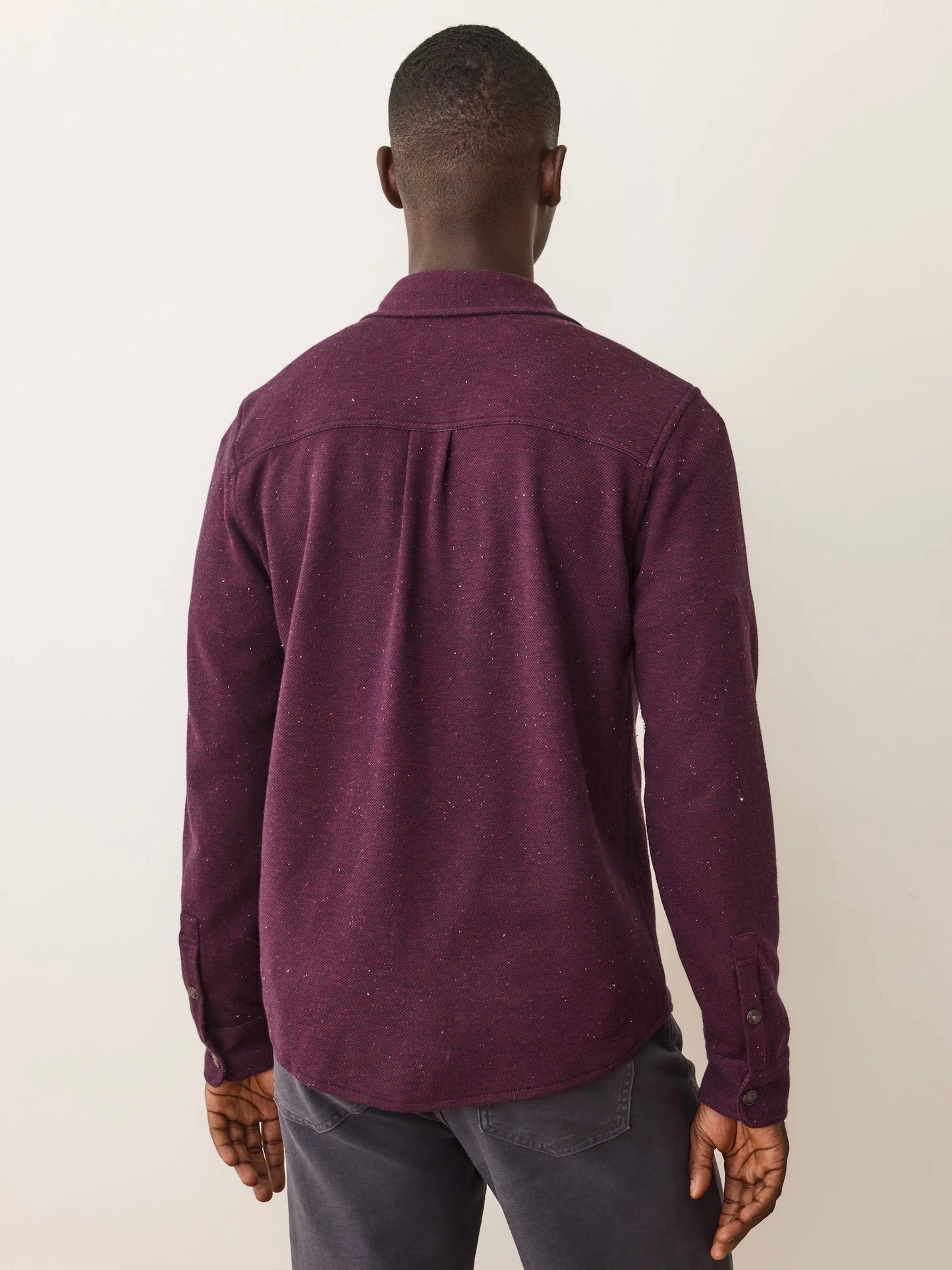 Burgundy Neps - Pacifica Stretch Twill Overshirt