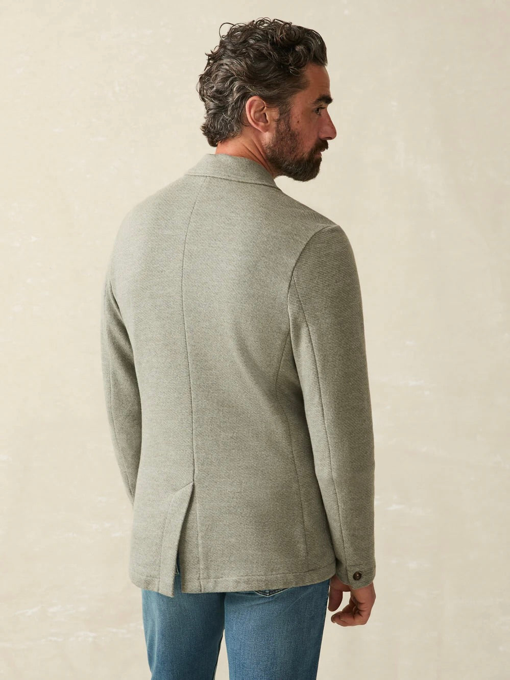 Olive Brush Melange - Inlet Knit Blazer