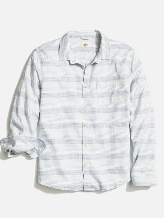 Blue Baja Stripe - Classic Stretch Selvage Shirt