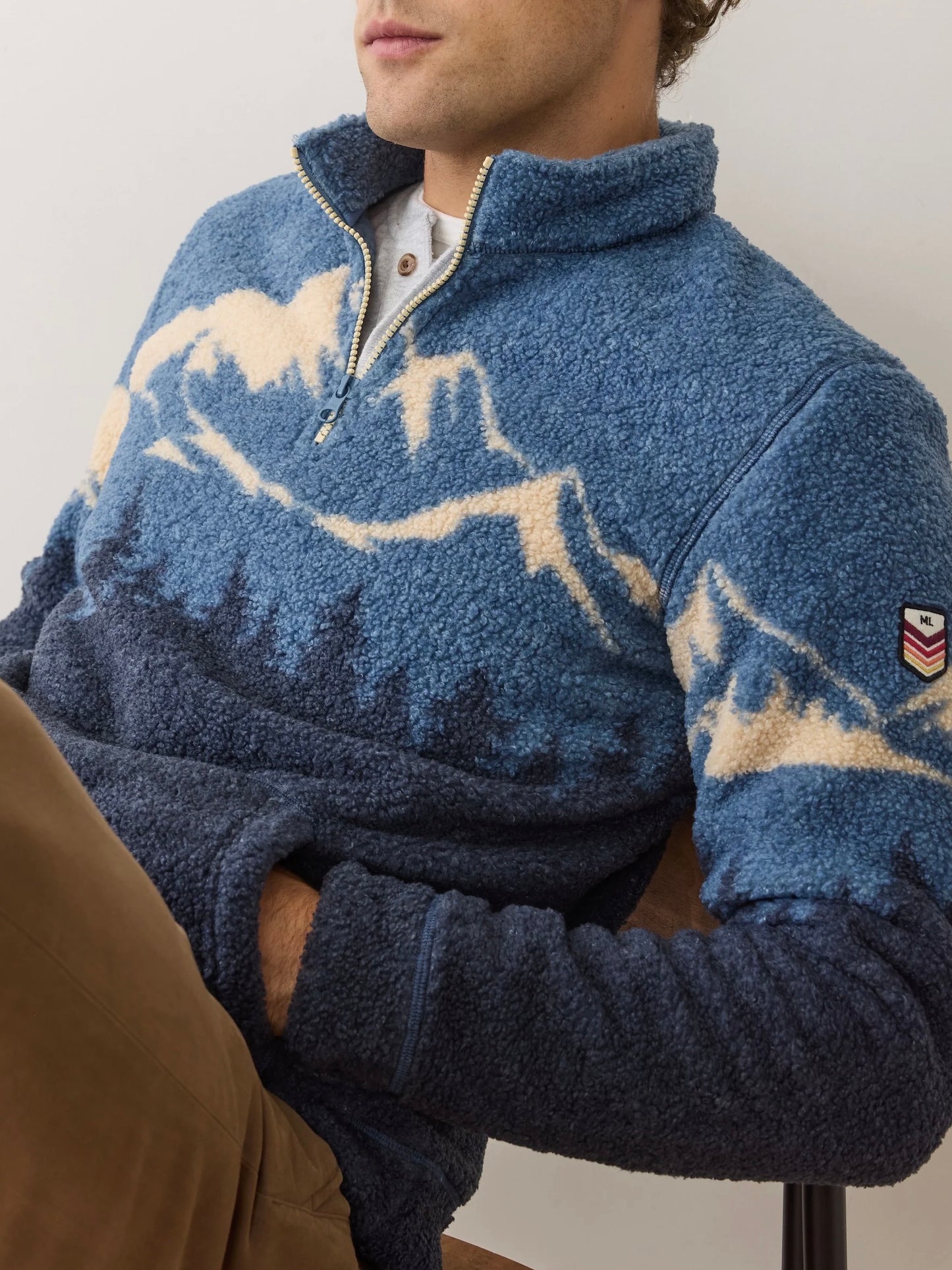 Blue Mountain Scene - Sierra Sherpa Pullover