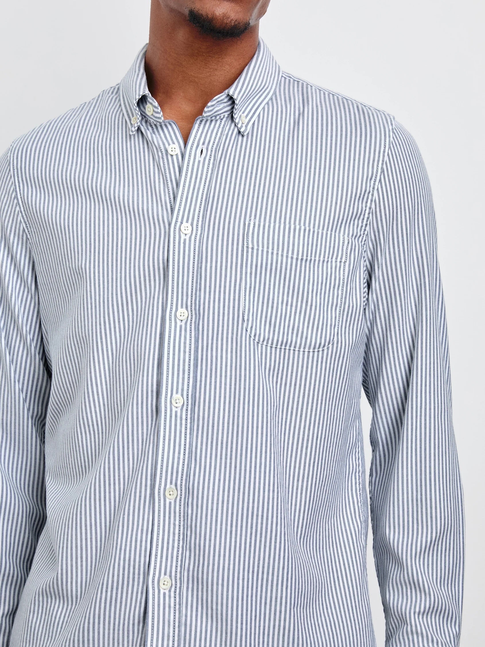 Blue White Stripe - Vance LS BD Shirt