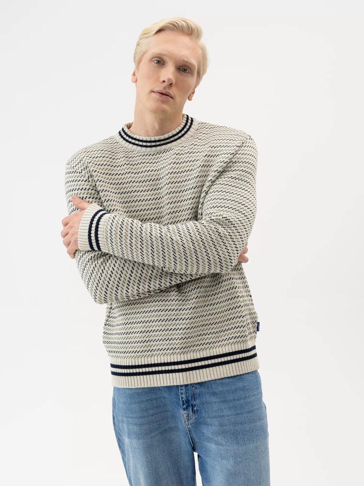 Off White Multi - Neil Crew