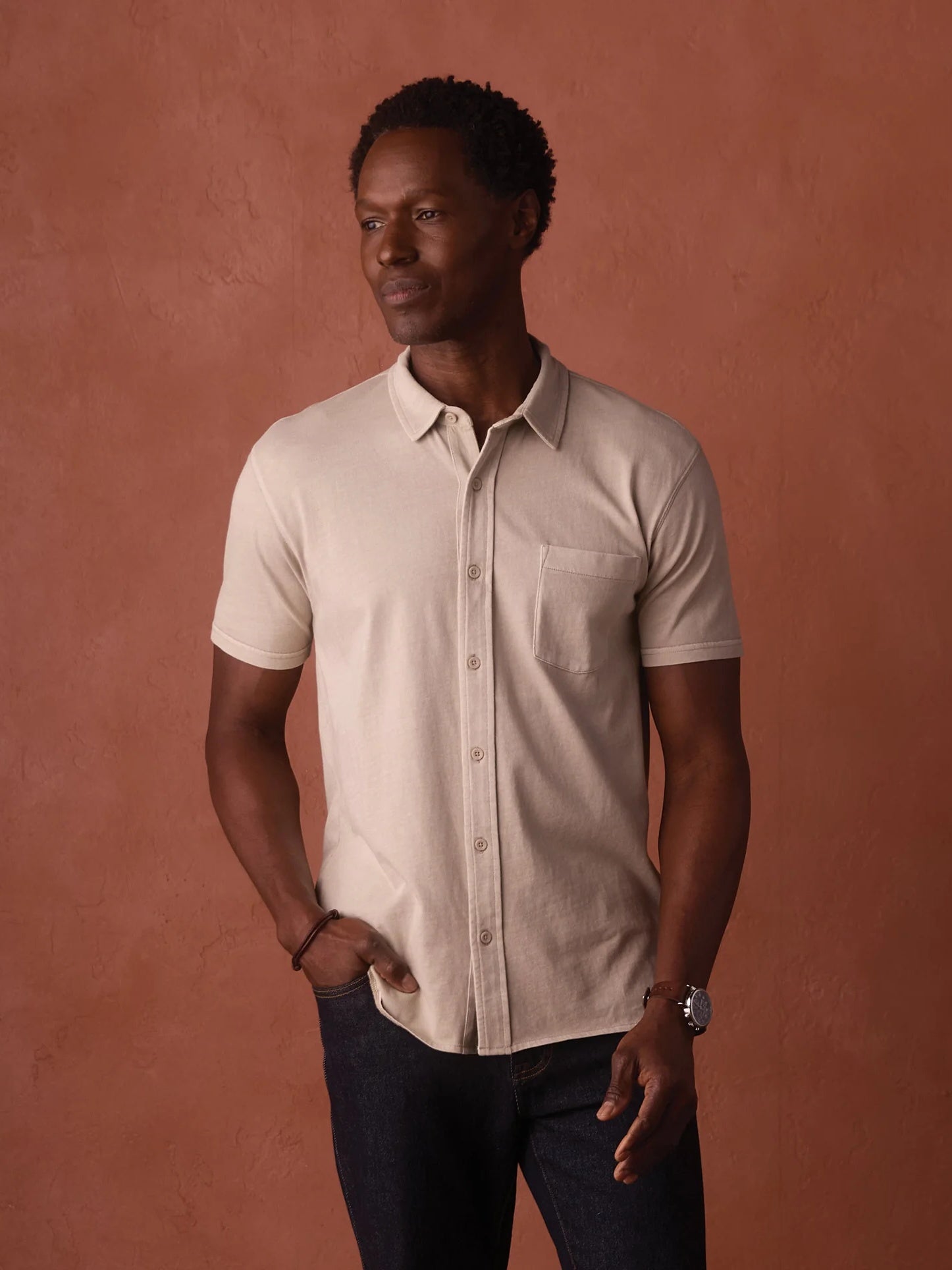 Pumice - Normal Jersey SS Button Up