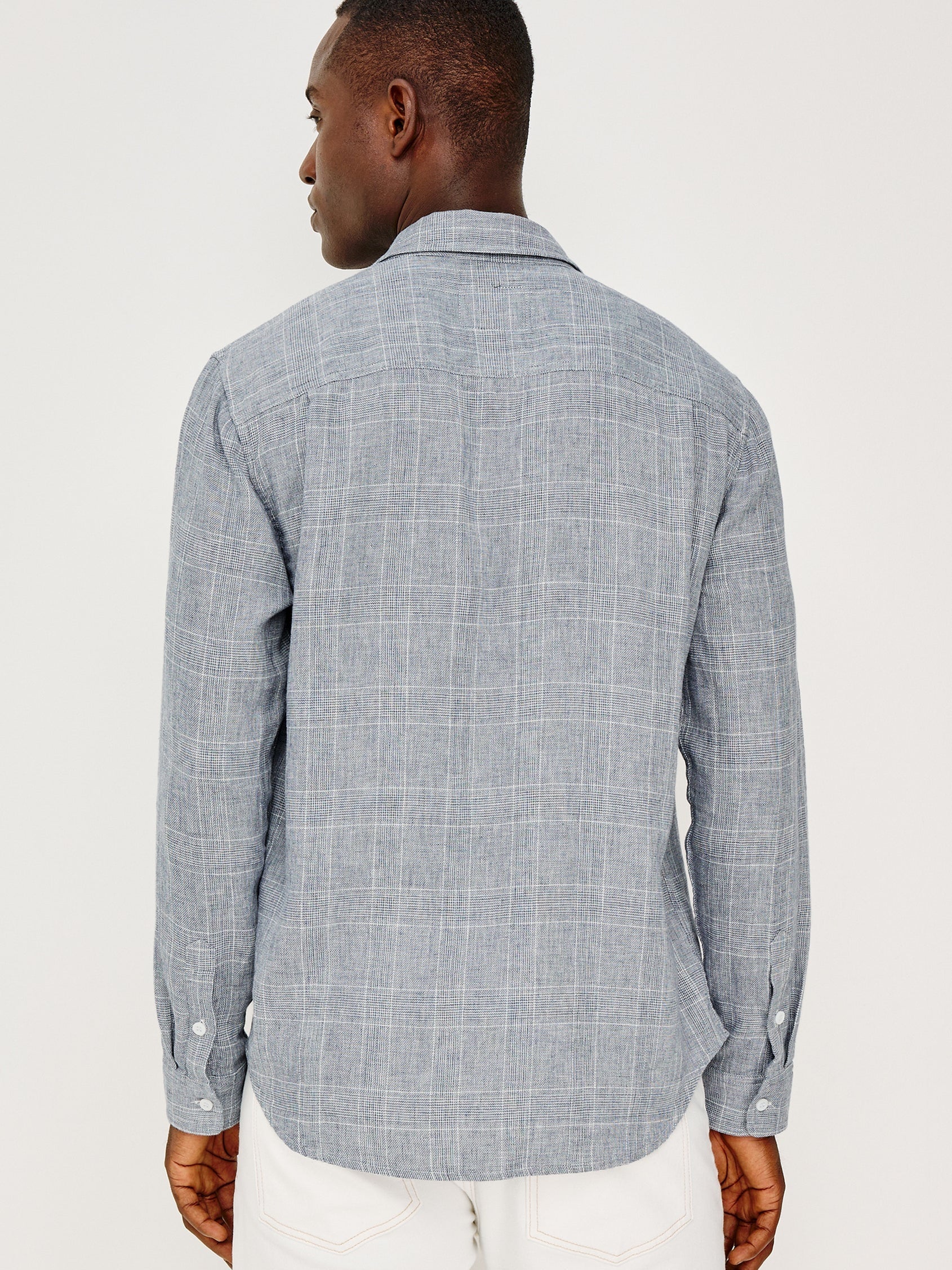 Navy white - Gracy BD LS  Shirt