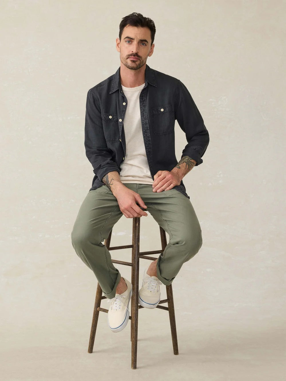 Durango  Black - The tried & True Chambray Workshirt