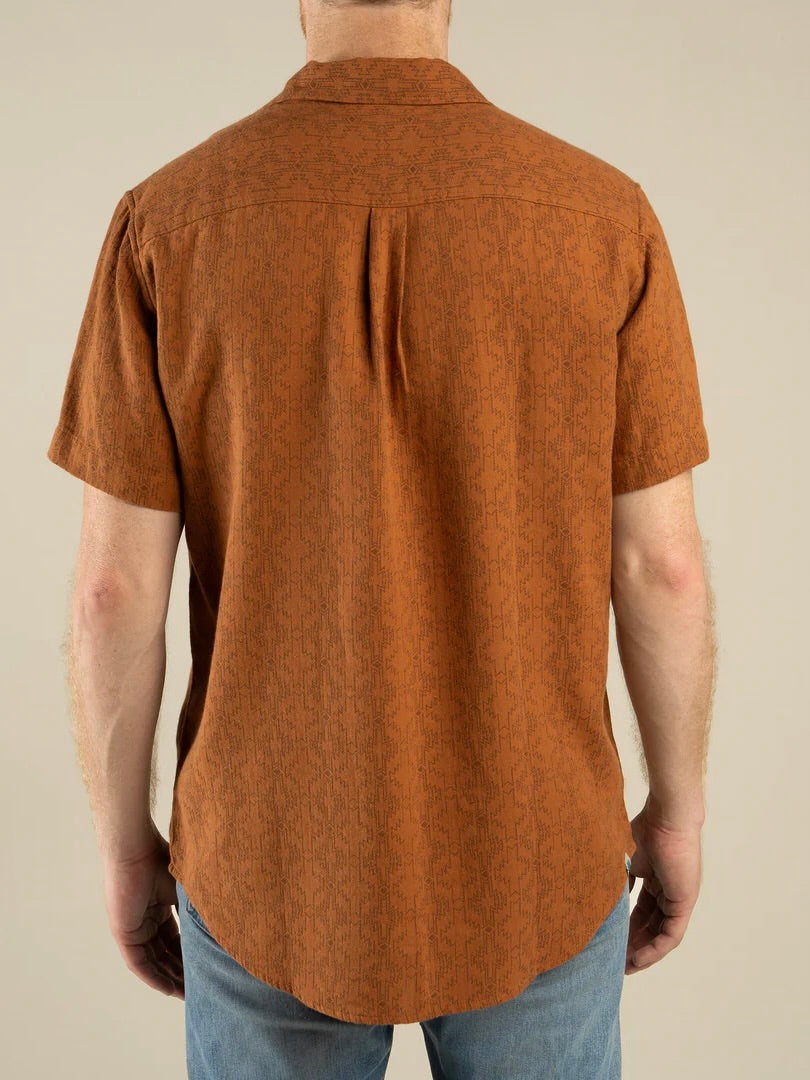 Arizola Chevron - Chestnut - City Slicker Button Up Short Sleeve Shirt