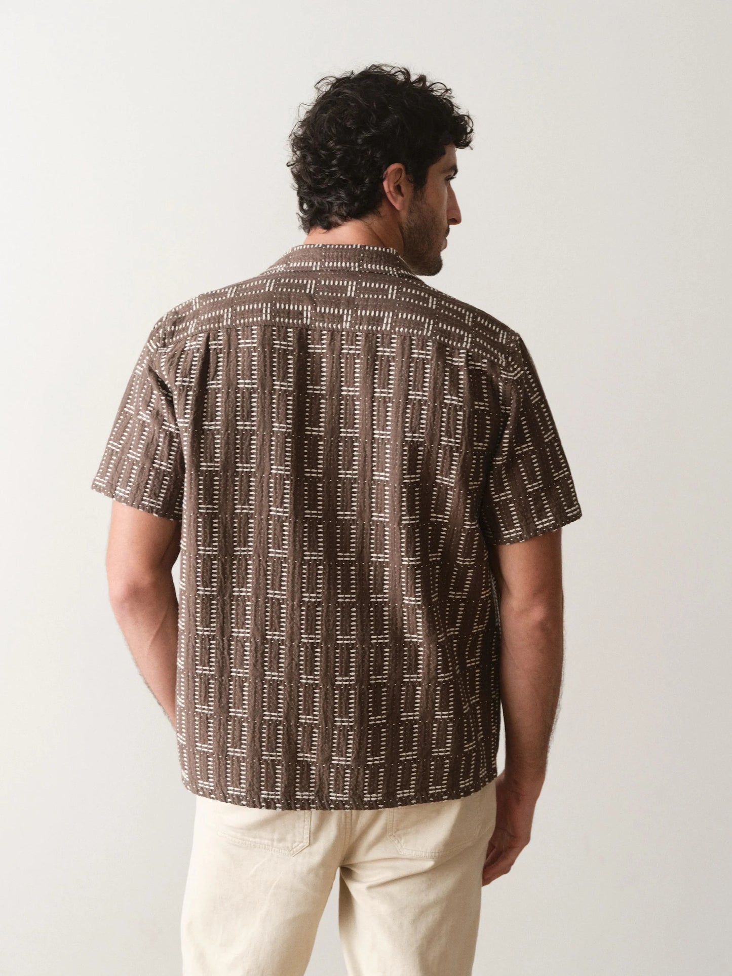 Brown - Dobby Resort Shirt