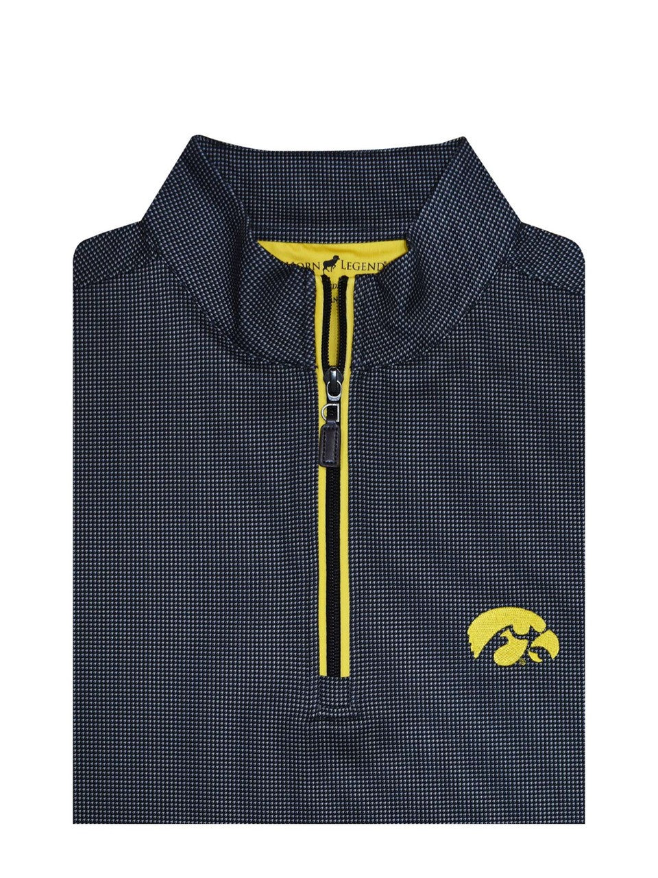 Black/Grey/Gold - Iowa 1/4 Zip Micro Fleece Pullover