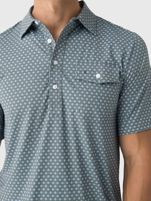 Medallion Print Olive - Performance Sport Players Shirt