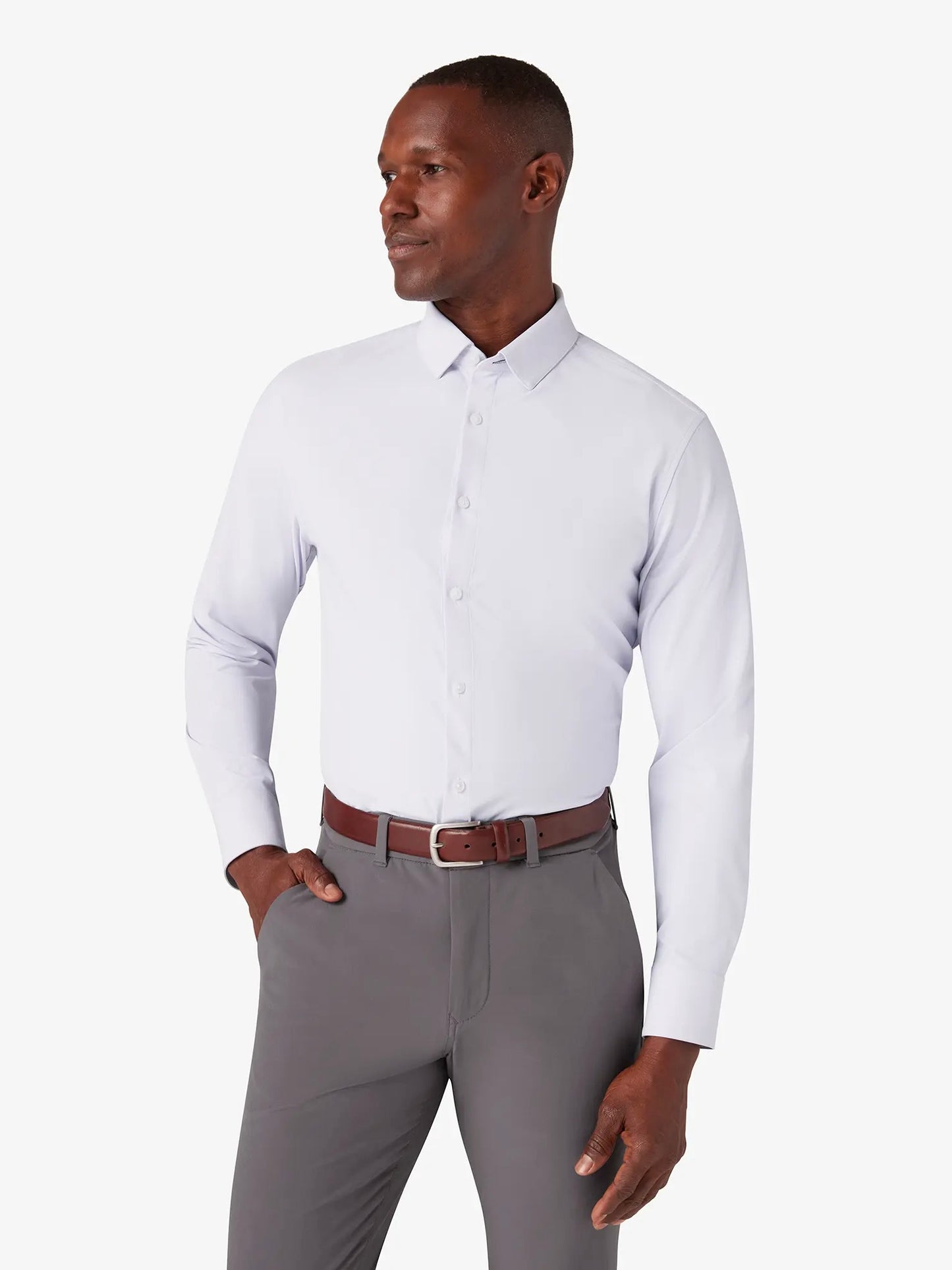 Lilac Straton Check - Leeward LS Dress Shirt