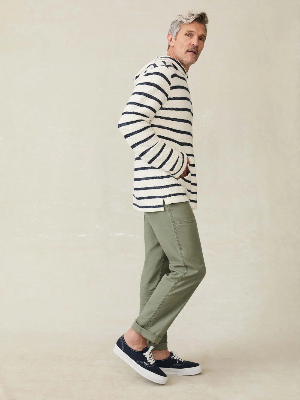 Boothbay Stripe - Whitewater Hoodie