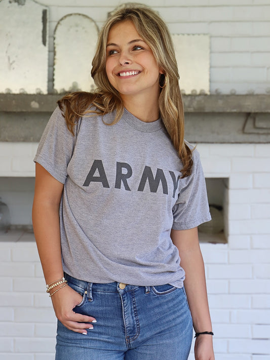 Vintage Army T Shirt - Medium