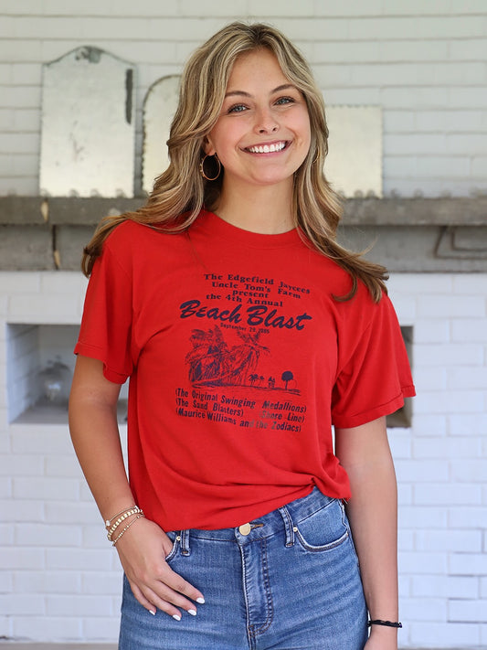 Vintage 1985 Beach Blast Staff T Shirt - Small