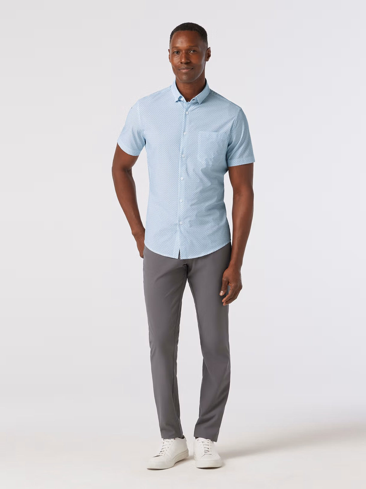 White Geo - Leeward SS Dress Shirt