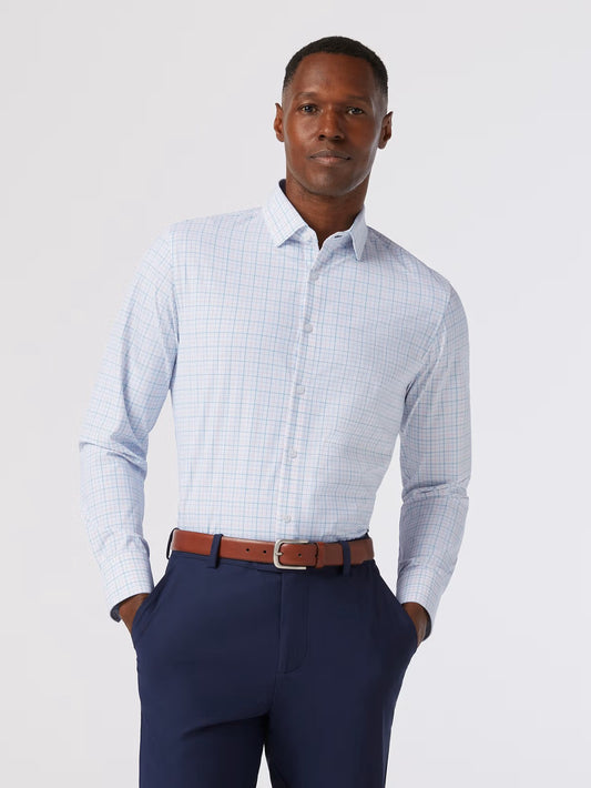 White Cameron Plaid - Leeward LS Dress Shirt
