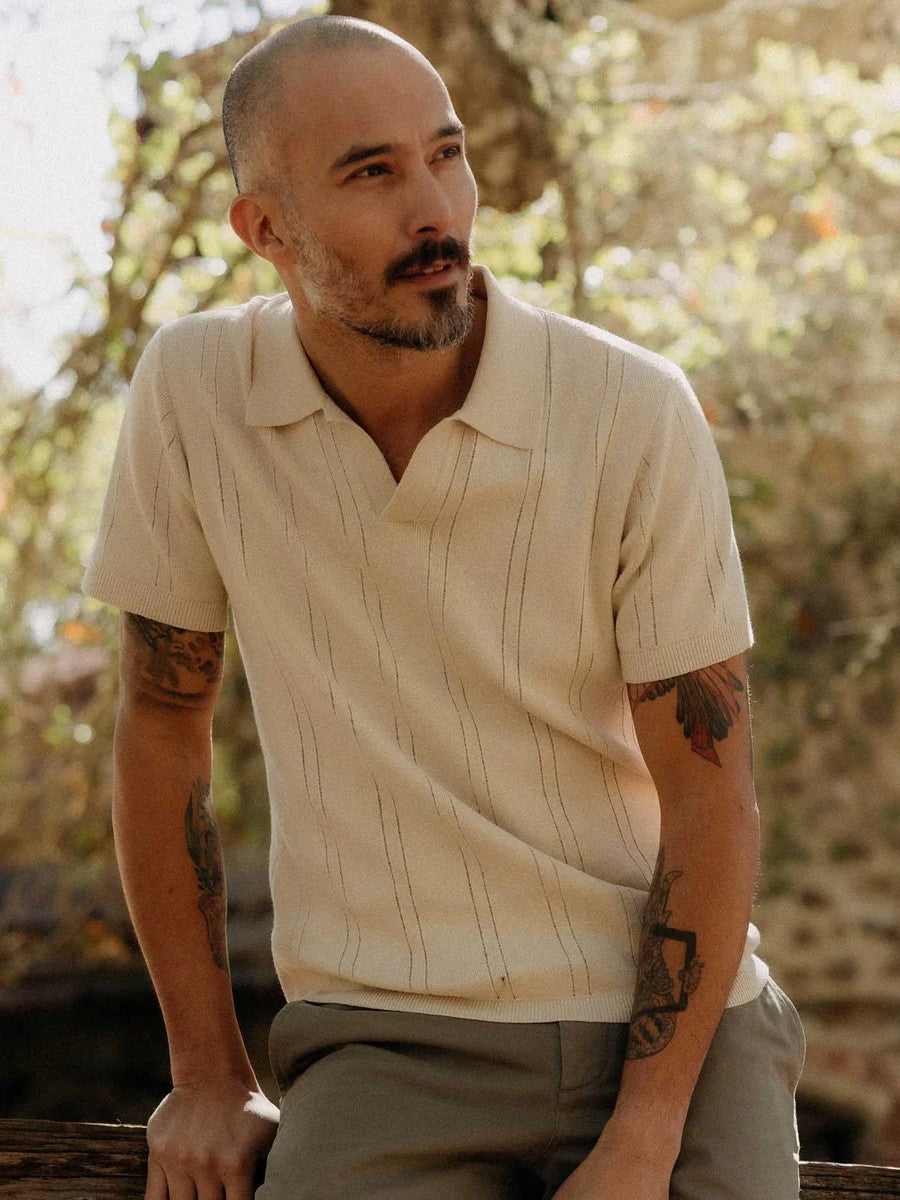 Heather Oat Rib - Valencia Sweater Polo