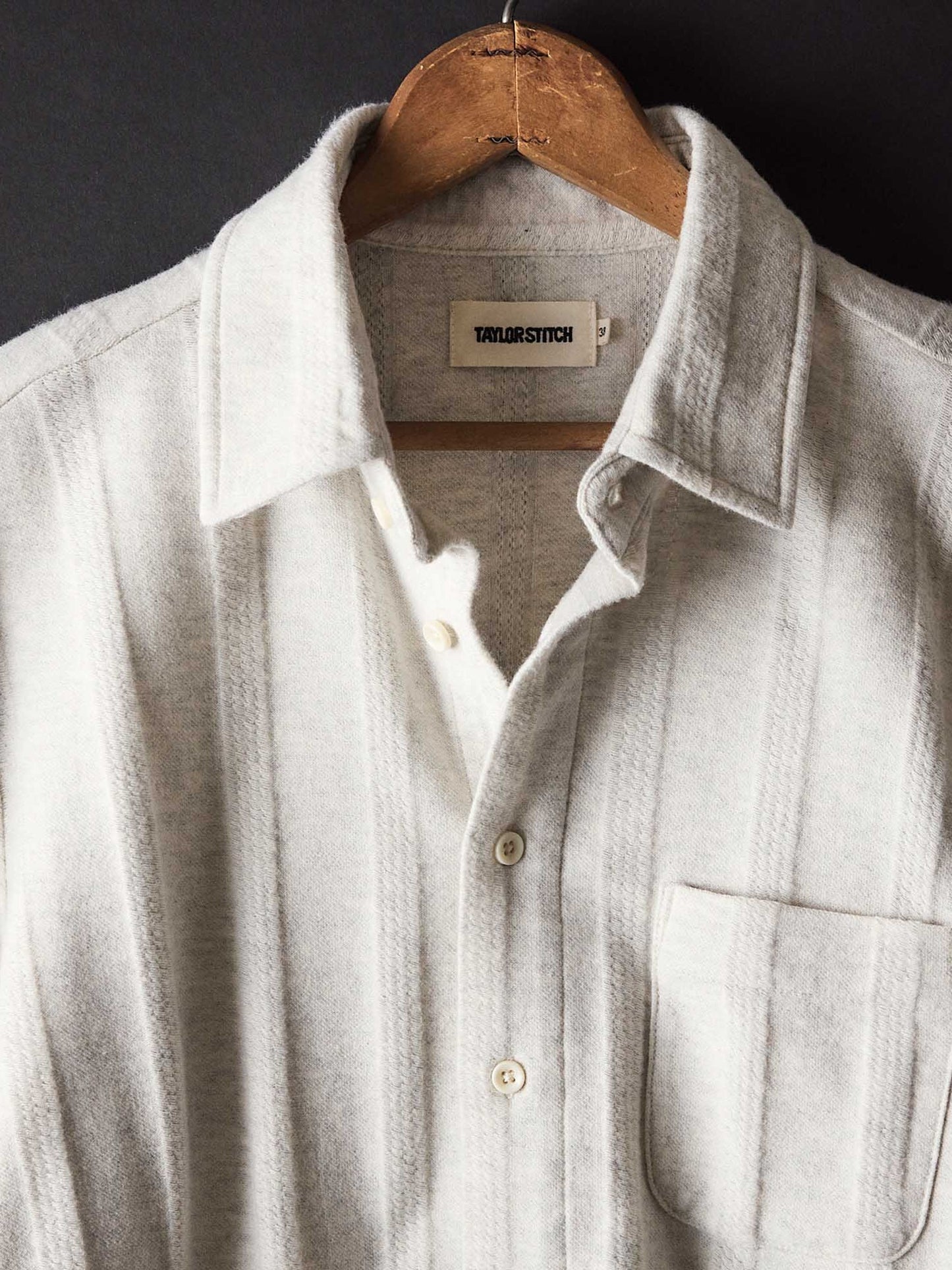 Heather Ash Pointelle Stripe - The Short Sleeve California