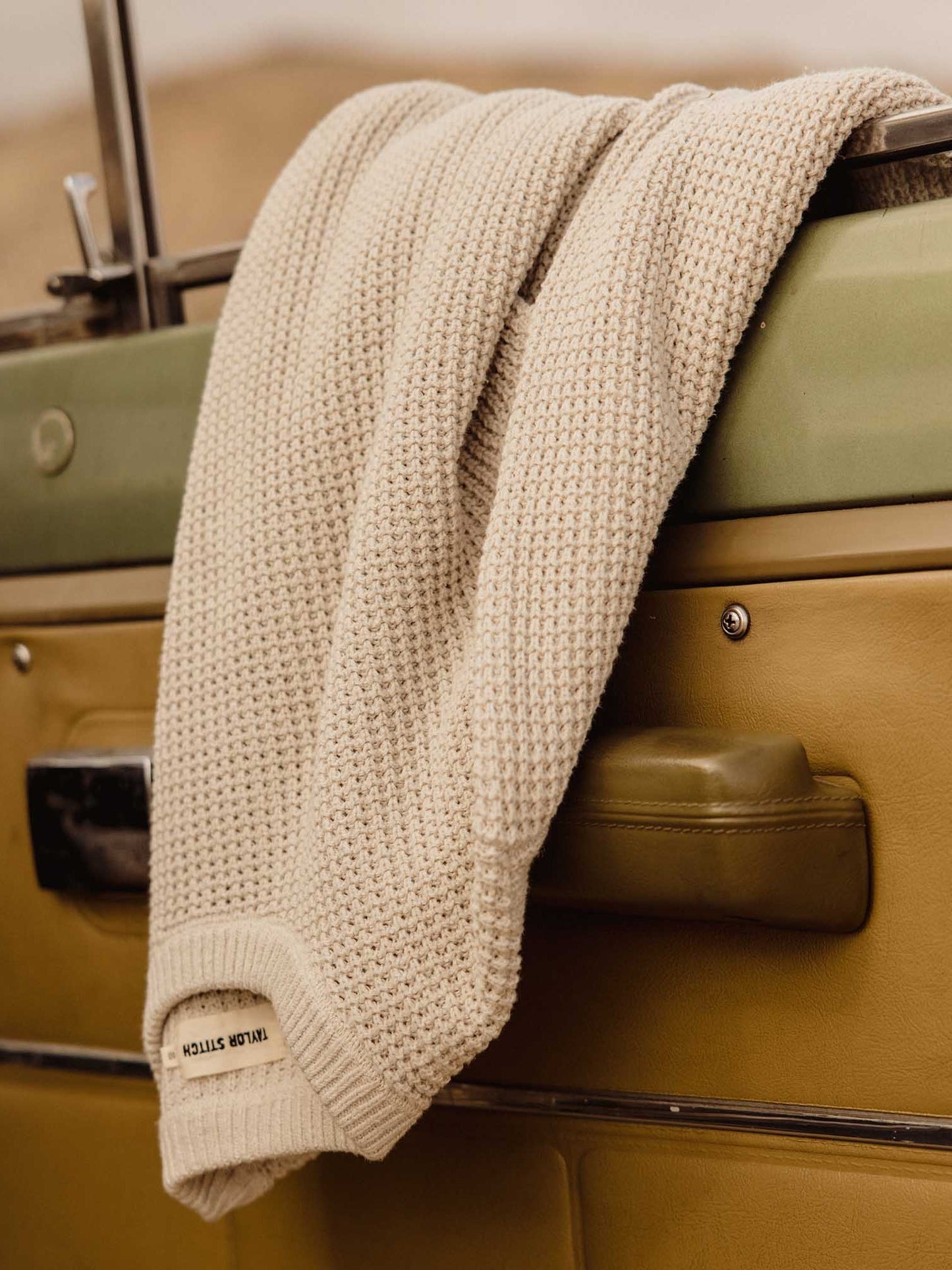 Heather Fog Linen Waffle - The Ranger Sweater