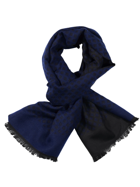 Black & Navy Mini Diamond Scarf