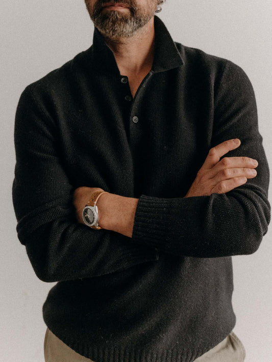Midnight Merino - The Newton Sweater Polo