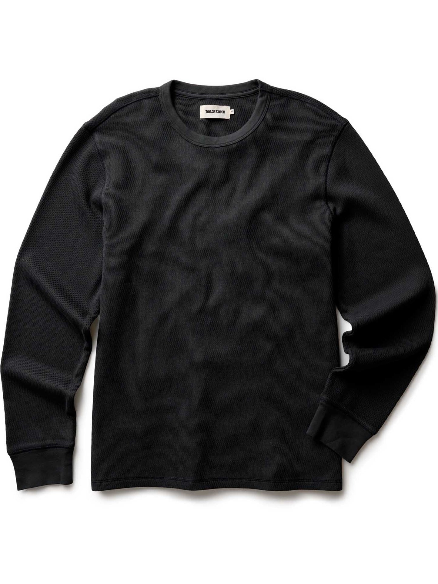 Faded Black Waffle - The Organic Cotton Crew